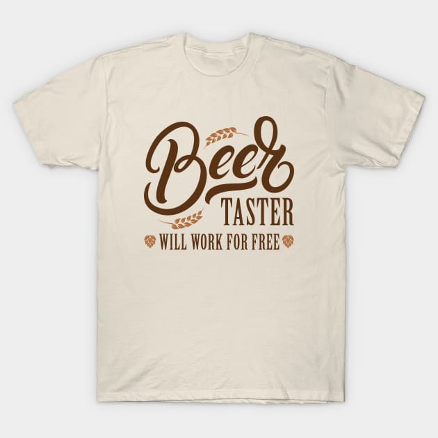 Beer Taster T-Shirt by LuckyFoxDesigns